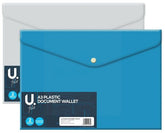 2PK ASSORTED A3 PLASTIC DOCUMENT WALLET